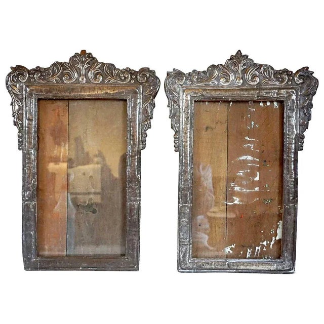 Silver Early 19th Century Indo-Portuguese Silver Frames - A Pair For Sale - Image 8 of 8