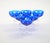 Mid-Century Modern Val Saint Lambert Cobalt Crystal Champagne Coupe Glass, Service for 8 People For Sale - Image 3 of 13