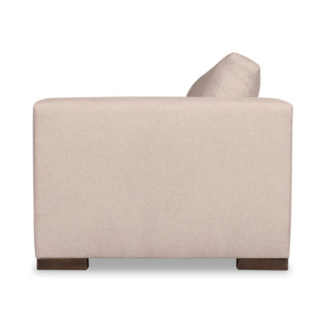 Contemporary Moss Home Hov Sofa 96", Luca Oyster For Sale - Image 3 of 7