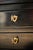 French French Louis XVI Ebonized Writing Table or Desk With Embossed Leather Top For Sale - Image 3 of 13