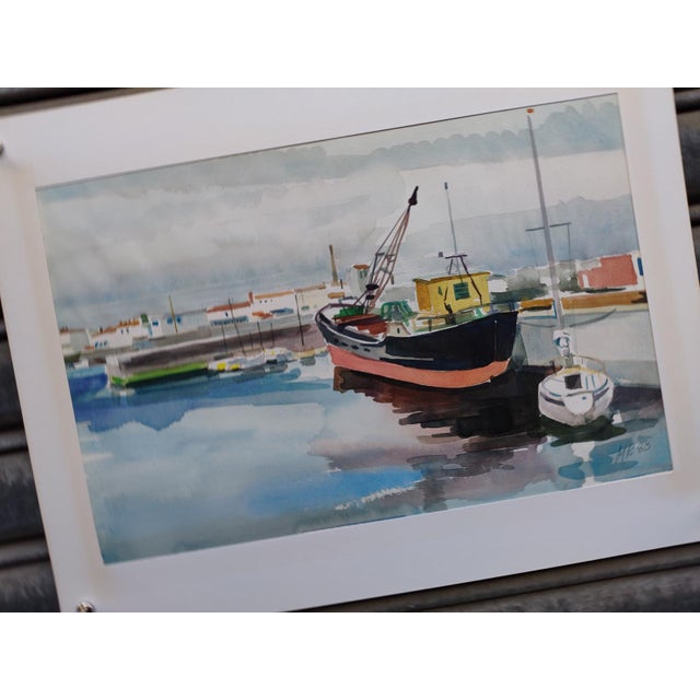 Michel Roubille, L'Île d'Yeu, 1983, Watercolor For Sale - Image 3 of 6