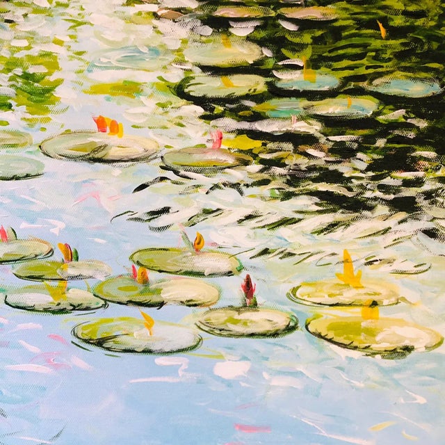 This listing is for an unframed 24 x 24 inch acrylic on stretched canvas painting, with a certificate of authentication....