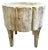 Washed Wood Scallop Side Table For Sale