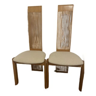 Late 20th Century Pietro Costantini Italian Postmodern Dining Chairs 2 For Sale