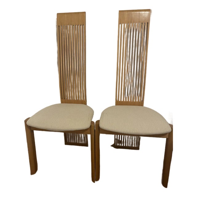 Late 20th Century Pietro Costantini Italian Postmodern Dining Chairs 2 For Sale