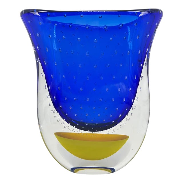 Gran Sommerso Artistic Vase in Murano Blown Glass by 1295 Murano For Sale