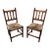 19th Century Spanish Pair of Olive Tree Chairs With Bulrush Seats For Sale
