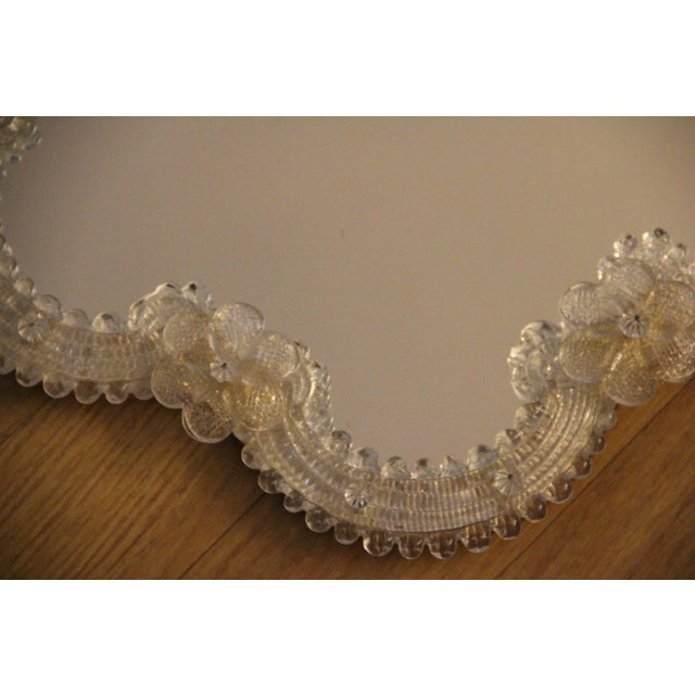 Vintage Venetian Mirror with Small Flowers, 1950 For Sale - Image 9 of 18