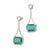 Natural zambian high quality Emerald diamond earring in 18k gold For Sale - Image 10 of 18