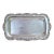 1950s International Silver Co. Silverplate Rectangle Embossed Bread Platter Serving Tray For Sale