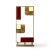 Tall sunset table lamp by marioni dimensions: w 42 x d 24 x h 90 cm. Materials: brushed brass with glazed ceramic tiles....