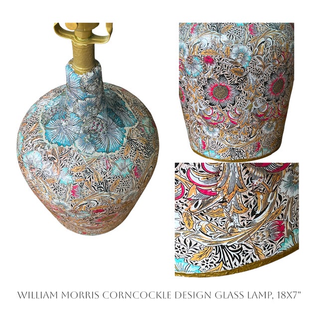 Modern William Morris "Corncockle" Table Lamp For Sale - Image 3 of 3