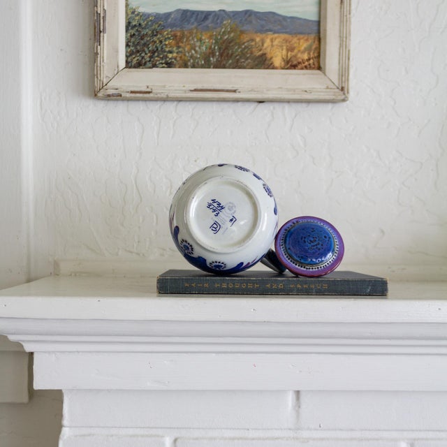 1960s Royal Copenhagen Denmark Faience Porcelain Tenera Pitcher by Berte Jessen For Sale - Image 12 of 17