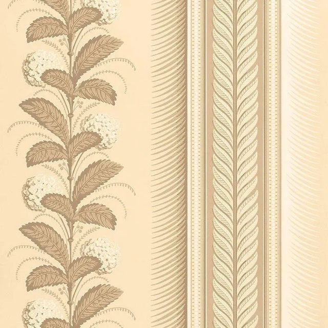 Contemporary Sample - Schumacher Hydrangea Drape Wallpaper in Fawn For Sale - Image 3 of 3