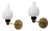 Vintage Italian Sconces in Brass and Opaline Glass, 1950s, Set of 2 For Sale