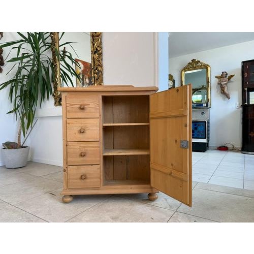 Alpine Biedermeier Style Rustic Bread Cupboard For Sale - Image 6 of 9