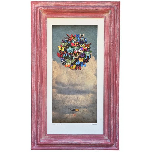 2016 Jennifer Ivory 'Air Papillion' Print With Butterfiles & Hurcules Beetle Motif - Framed For Sale - Image 15 of 15