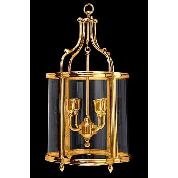 Contemporary Quatrefoil Lantern in Gold Finish For Sale - Image 3 of 3
