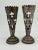 Rustic European Hammered Metal Fleur De Lis Vases - a Pair For Sale - Image 3 of 4