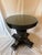 Hollywood Regency Late 20th Century Hollywood Regency Neoclassical Pedestal Accent Table With Gilt Marquetry & Glass Top For Sale - Image 3 of 11