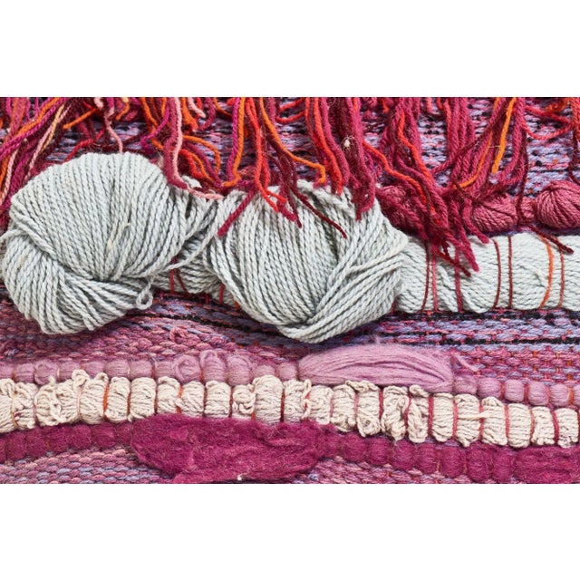 1960s Monumental Romeo Reyna Textile Art Tapestry Pillow, 1960 For Sale - Image 5 of 8