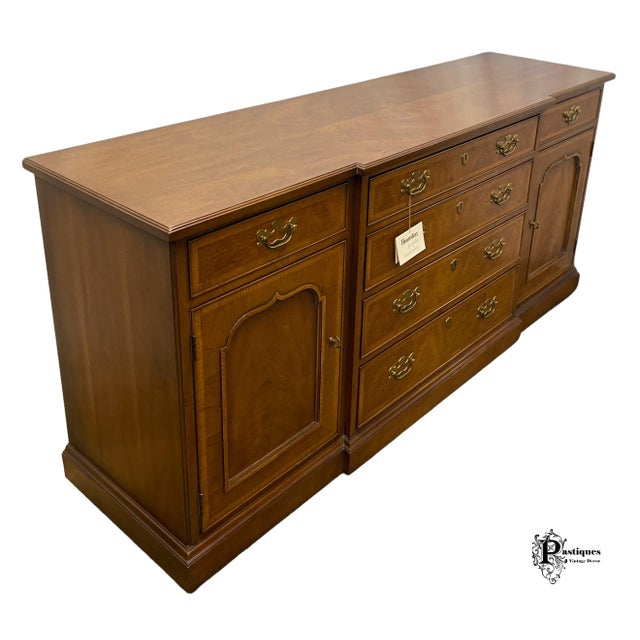 Vintage Henredon 18th Century Portfolio Collection Banded Burl Walnut