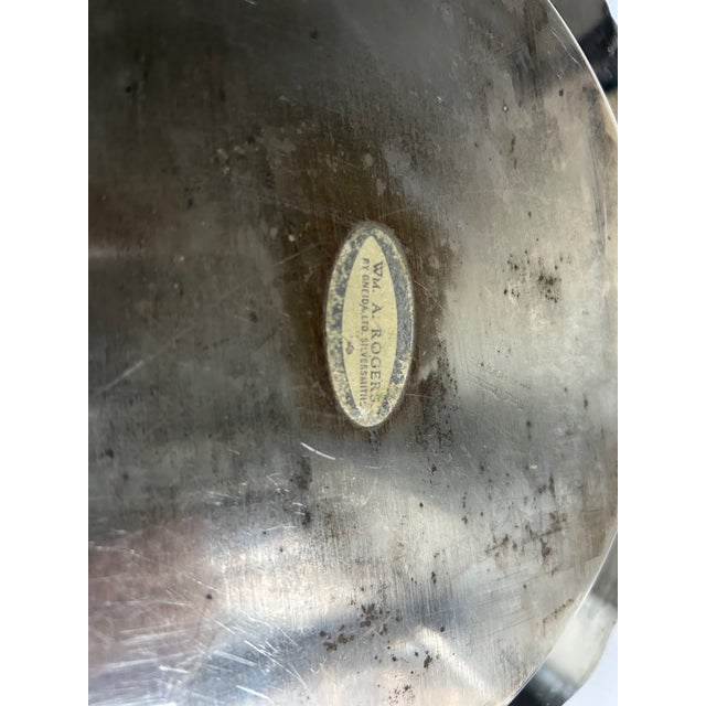 Vintage Wm. A. Rogers for Oneida "Royal Provincial" Silver Plate Tray For Sale - Image 11 of 13