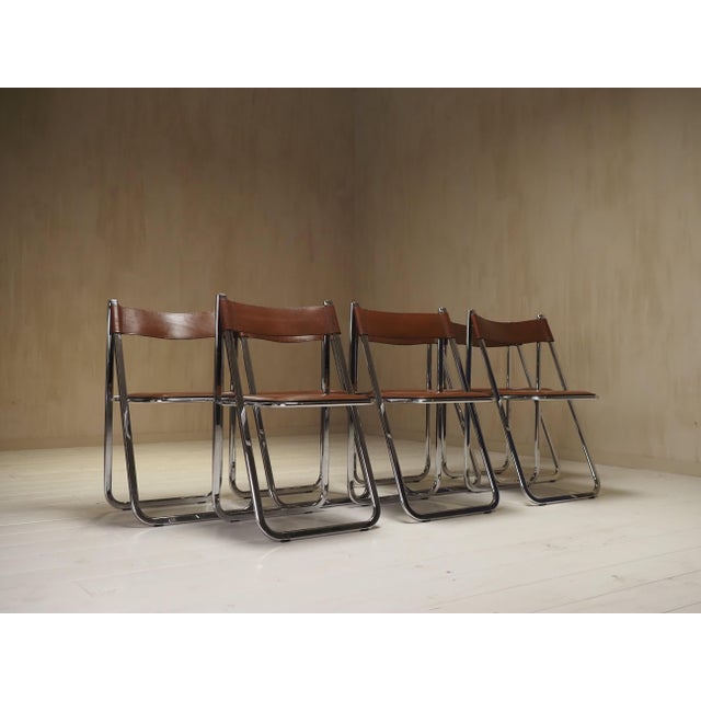 Arrben Tamara Folding Chairs from Arrben, 1970s, Set of 7 For Sale - Image 4 of 12