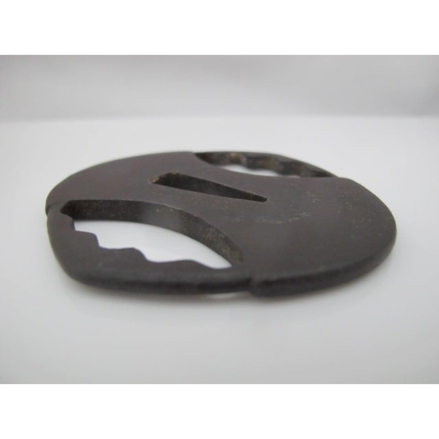 Japanese Openwork Tsuba Katana Samurai Sword Guard Edo Era For Sale - Image 4 of 7