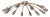 1960s Style After j.t. Kalmar Mid Century Modern Spider Flushmount Chandelier, Brass For Sale