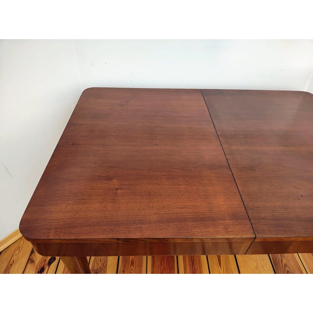 Czechoslovakian Extendable Dining Table by Jindřich Halabala for Up Závody, 1950s For Sale - Image 6 of 16