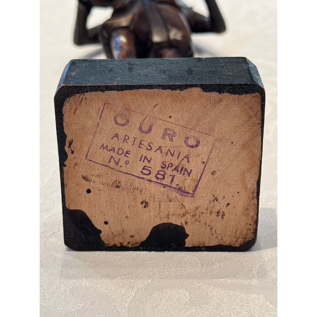 1960s Ouro Artesania Don Quixote Wood Figure For Sale - Image 11 of 11