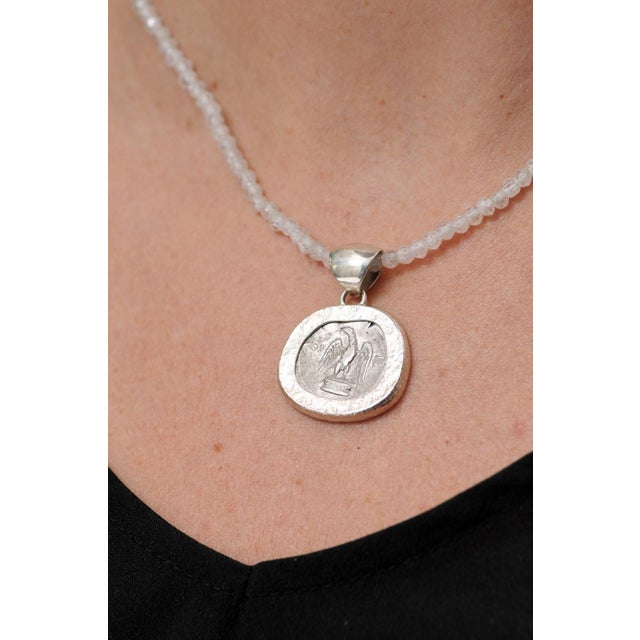 15th Century Roman Eagle Pendant W/ Silver Trim & Bail (Pendant Only) For Sale - Image 4 of 10