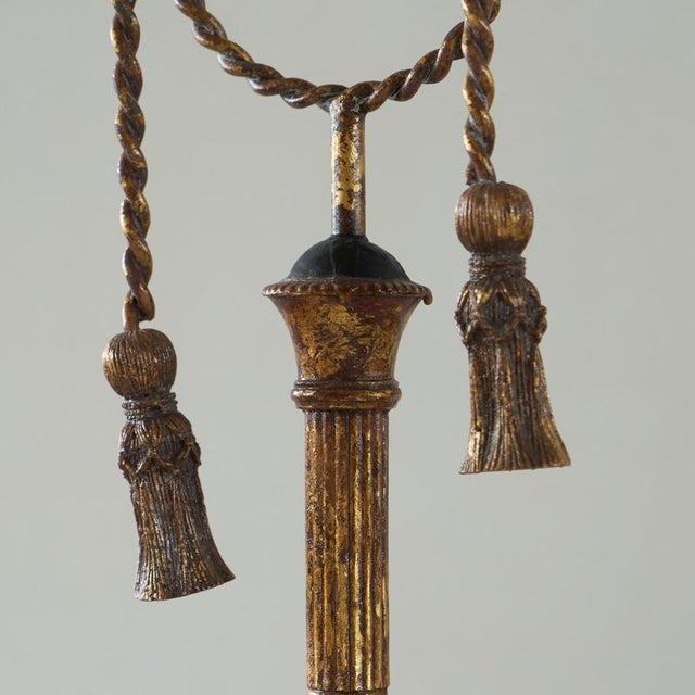 Neoclassical Rope and Tassel Candleholder, 1970s For Sale - Image 4 of 10