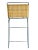 Modern Wicker and Chrome Barstools, Set of Three For Sale - Image 4 of 12
