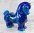 Raymor Pottery Mid-Century Italian Bellini Pottery Floral Blue Horse Sculpture - 15" For Sale - Image 4 of 11