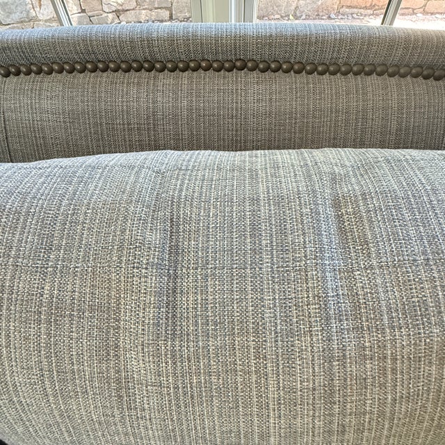 Lillian August Blue Sofa For Sale In Washington DC - Image 6 of 11