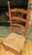 1920s Pair of Red Ladderback Chairs With Rush Seats For Sale In Providence - Image 6 of 18