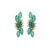 Art Deco 3.5Ct Emerald and Diamond Vintage Stud Earrings in 18k Yellow Gold- 2 Pieces For Sale - Image 3 of 7