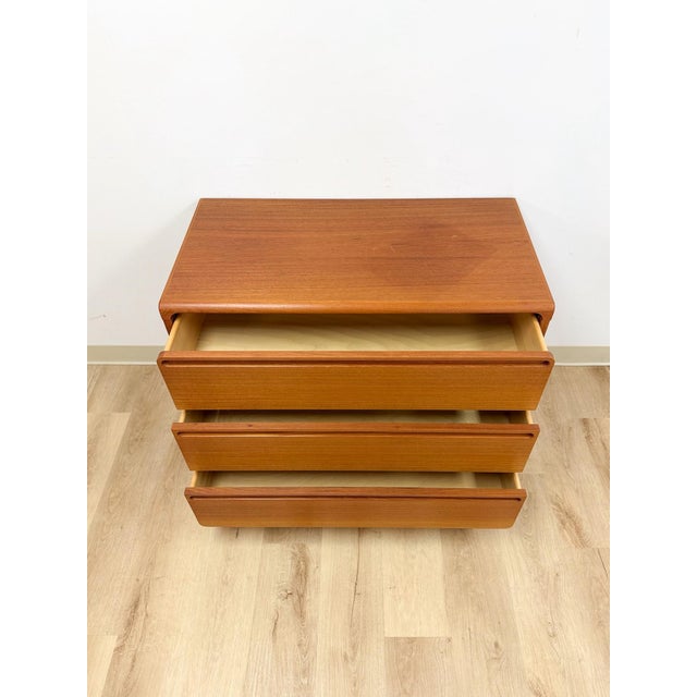 Wood Teak Mid-Century Danish Dresser Torring Mobelfabrik Three Drawer Soft Close For Sale - Image 7 of 10