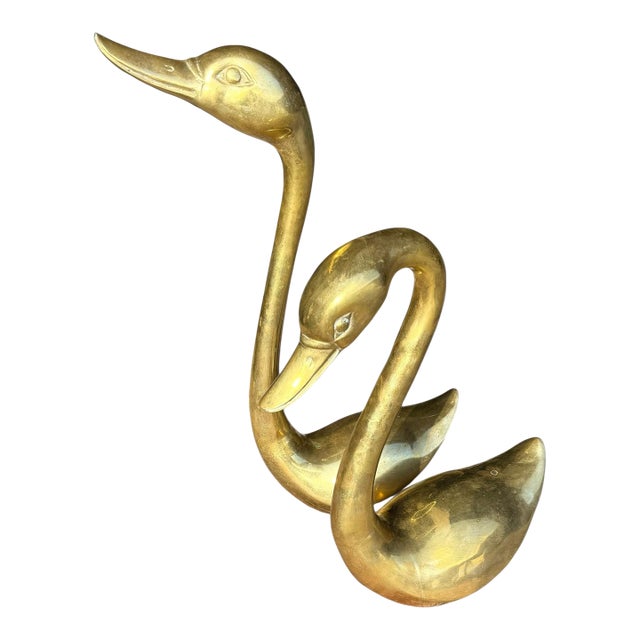Magnificant, Mid-Century, Brass Swans For Sale