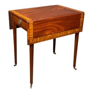 Antique Pembroke Table, English, Drop Leaf, Occasional, Tea, Regency, Circa 1820 For Sale