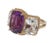 Christina Addison Elegant Three Stone Amethyst Ring With Gold Rope Twist Border For Sale - Image 4 of 12