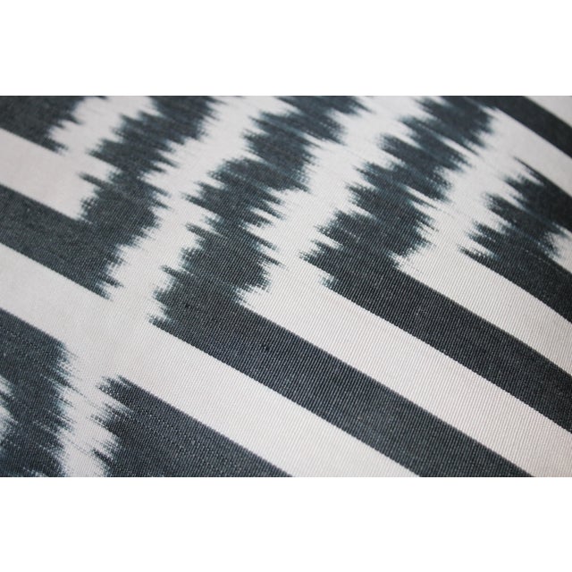 2020s Contemporary Silk Ikat Bohemian Throw Pillow For Sale - Image 5 of 6