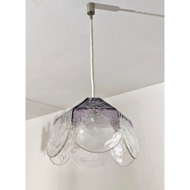 Murano Glass Pendant Lamp by AV Mazzega, 1970s For Sale - Image 11 of 15