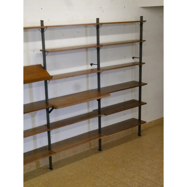 Mid-Century Shelving System in Wood and Metal by Olof Pira, Sweden, 1960s For Sale - Image 4 of 18