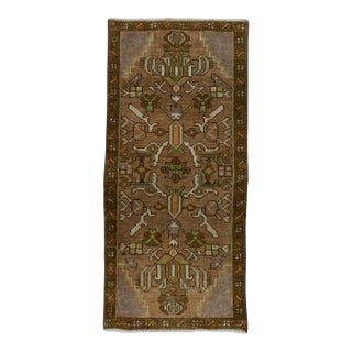 Turkish Mini Rug Oriental Hand Knotted Vintage Rug 1'7" x 3'6" #20644 For Sale