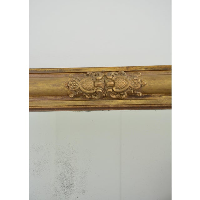 Regency Gilded Overmantel Mirror with Lightly Foxed Glass For Sale - Image 13 of 17