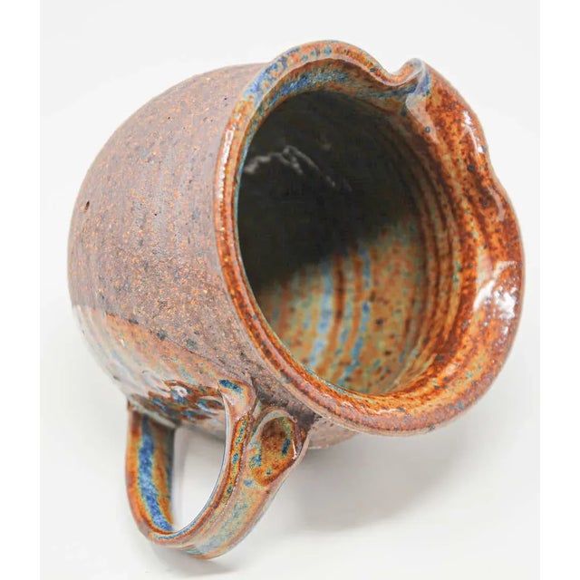 Vintage Hand Thrown Pottery Jug Artisan Stoneware For Sale - Image 10 of 13