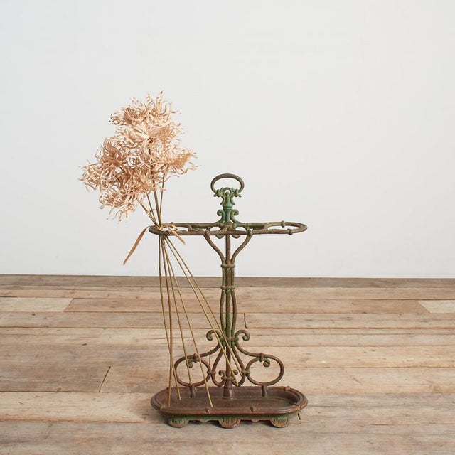 Antique Victorian Cast Iron Umbrella Stand For Sale - Image 6 of 7